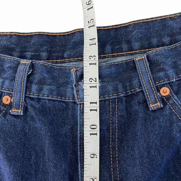 Levis 505 Mens Straight Leg Jeans W38 L30 Dark Blue Denim VGUC *See Description - Picture 15 of 16